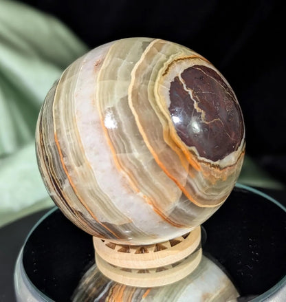 Banded Green Onyx Sphere