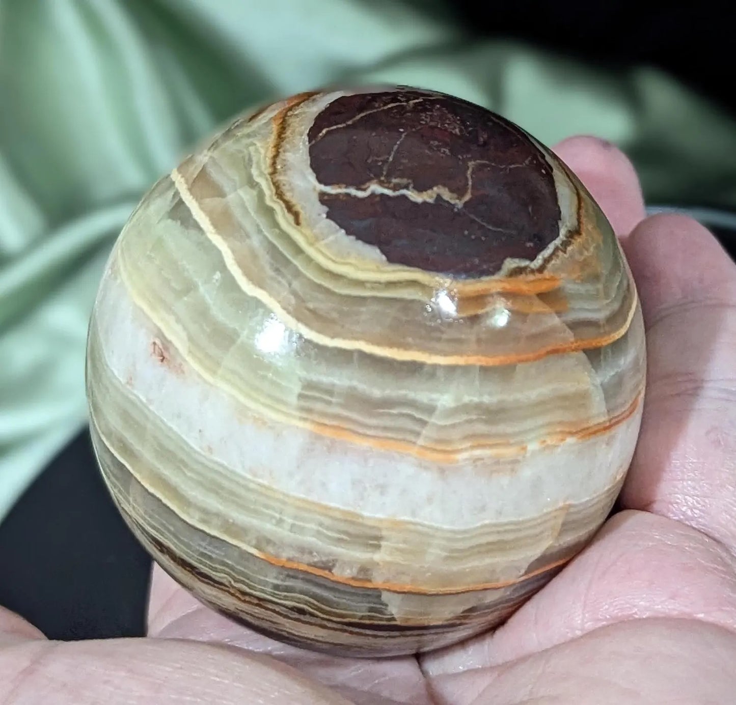 Banded Green Onyx Sphere