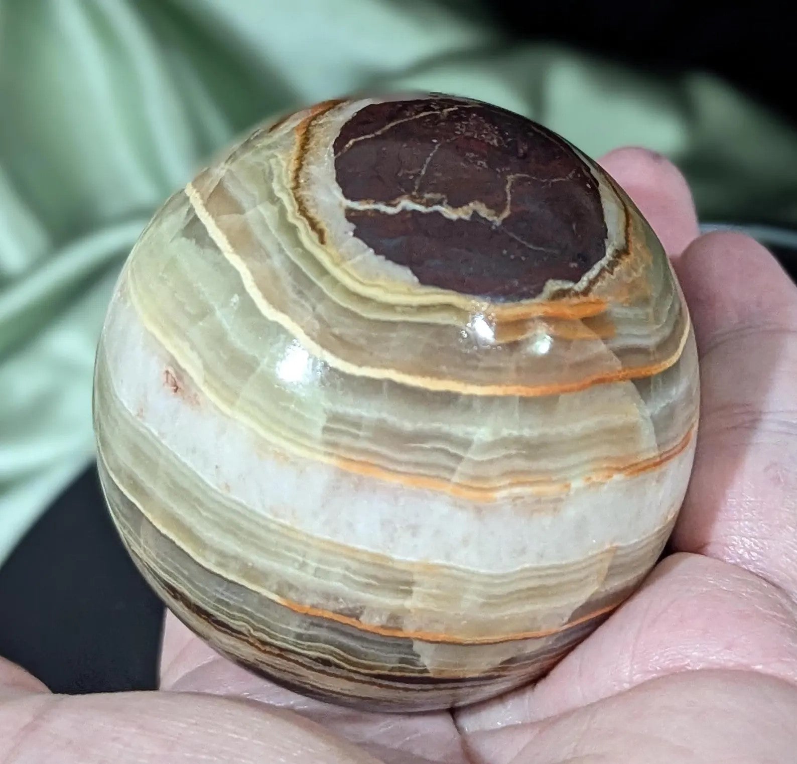 Banded Green Onyx Sphere