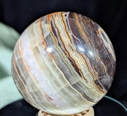 Banded Green Onyx Sphere
