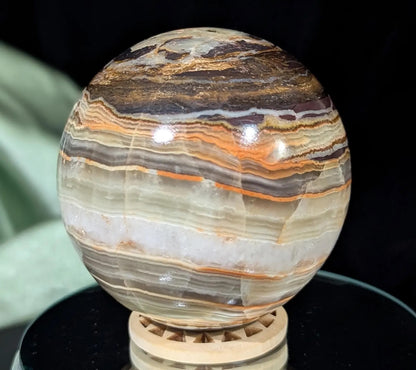 Banded Green Onyx Sphere