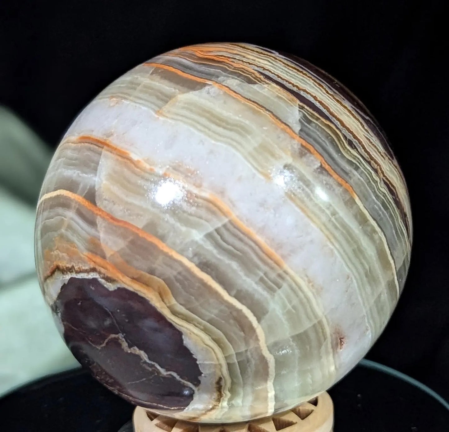 Banded Green Onyx Sphere