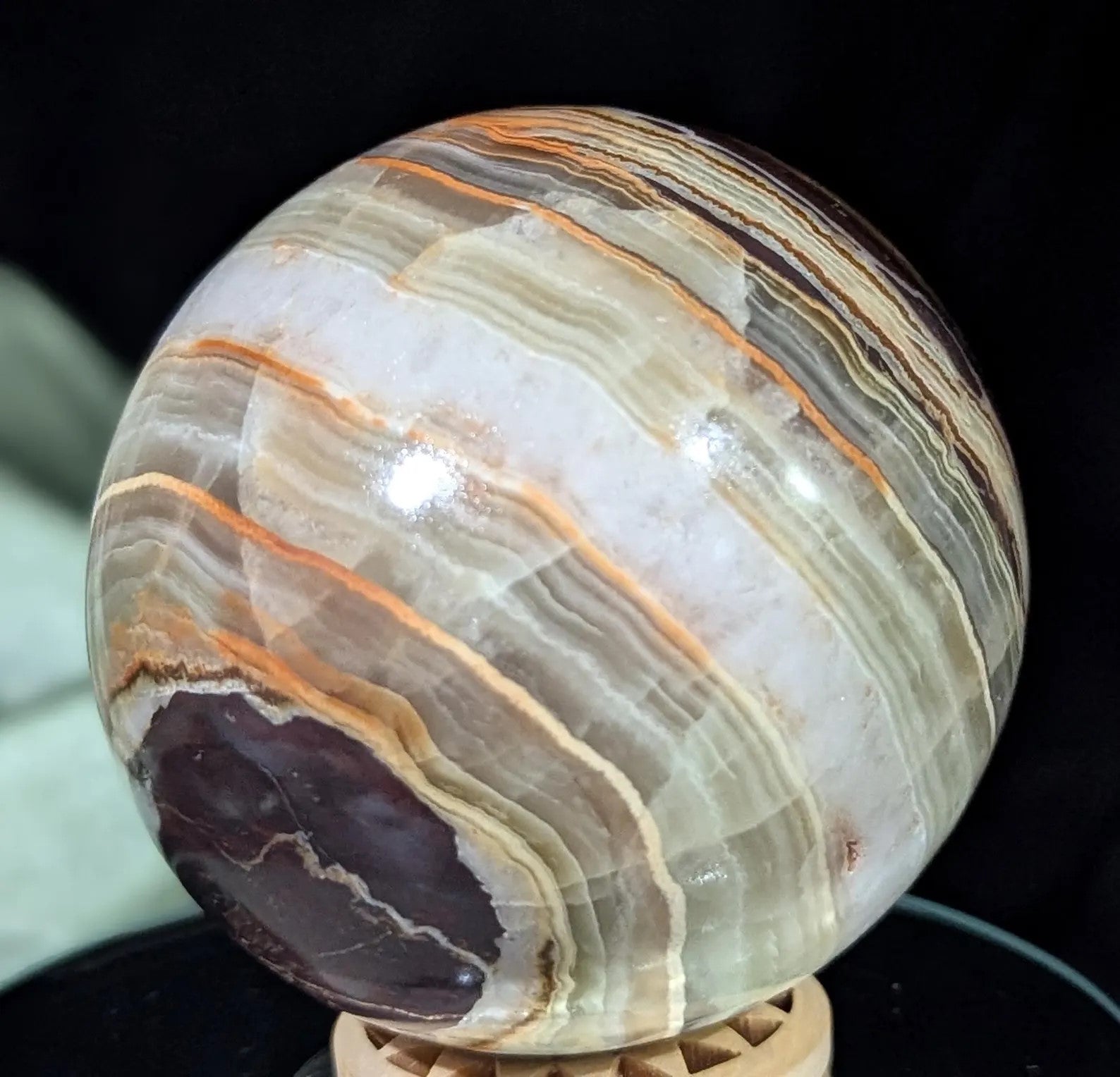 Banded Green Onyx Sphere