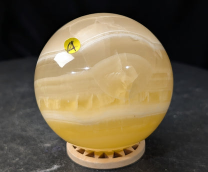 Banded Lemon Calcite Sphere