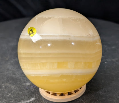 Banded Lemon Calcite Sphere