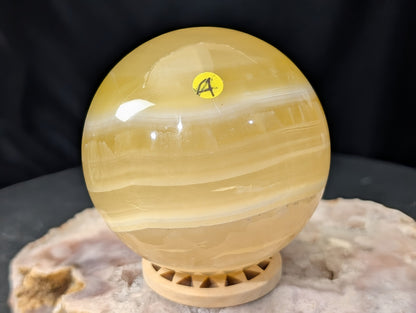 Banded Lemon Calcite Sphere