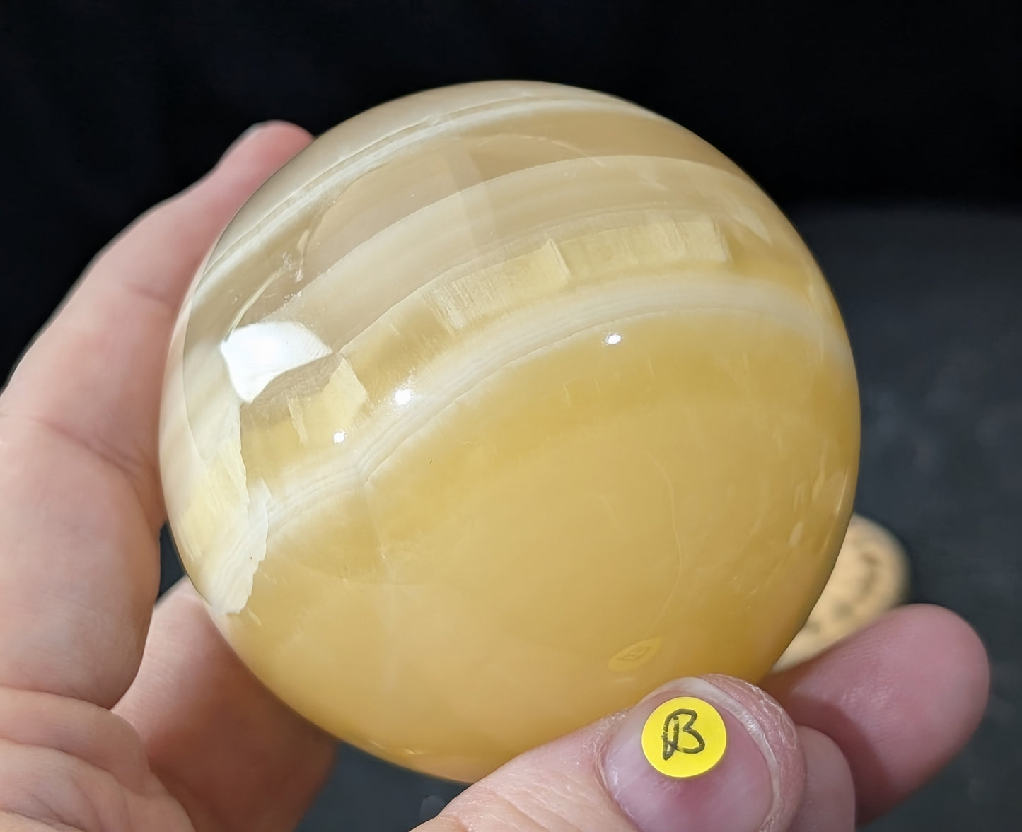 Banded Lemon Calcite Sphere