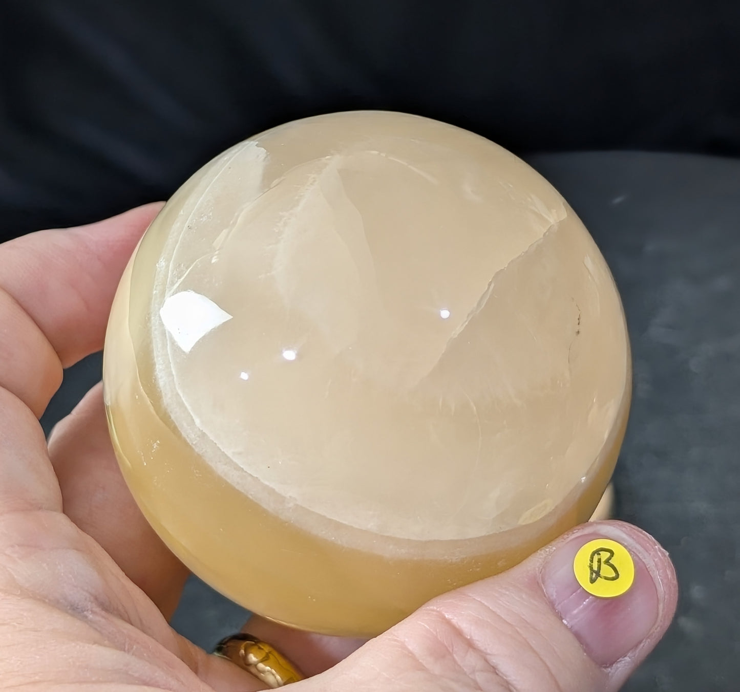 Banded Lemon Calcite Sphere