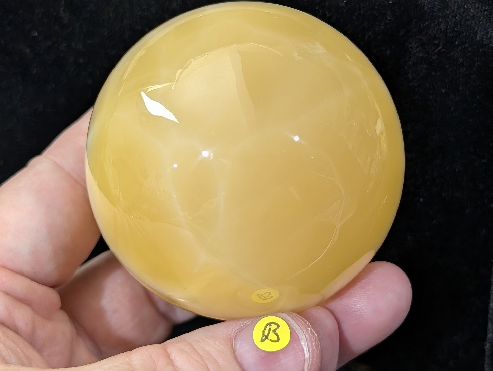 Banded Lemon Calcite Sphere