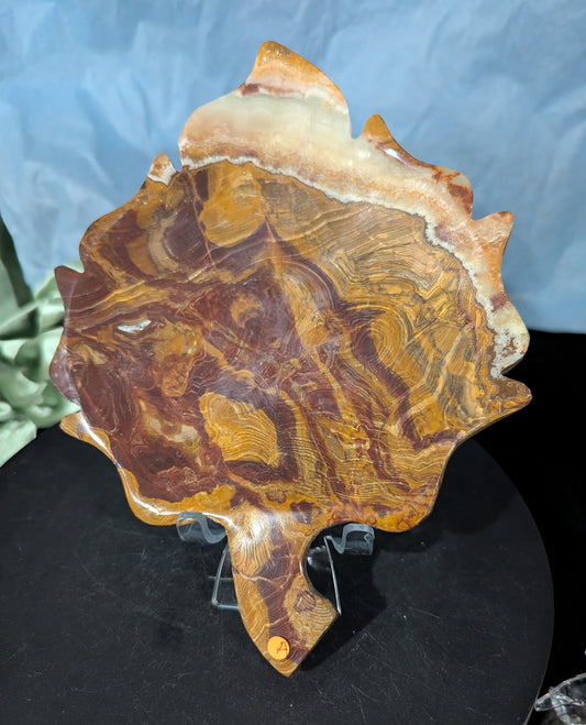 Banded Onyx Leaf Bowl