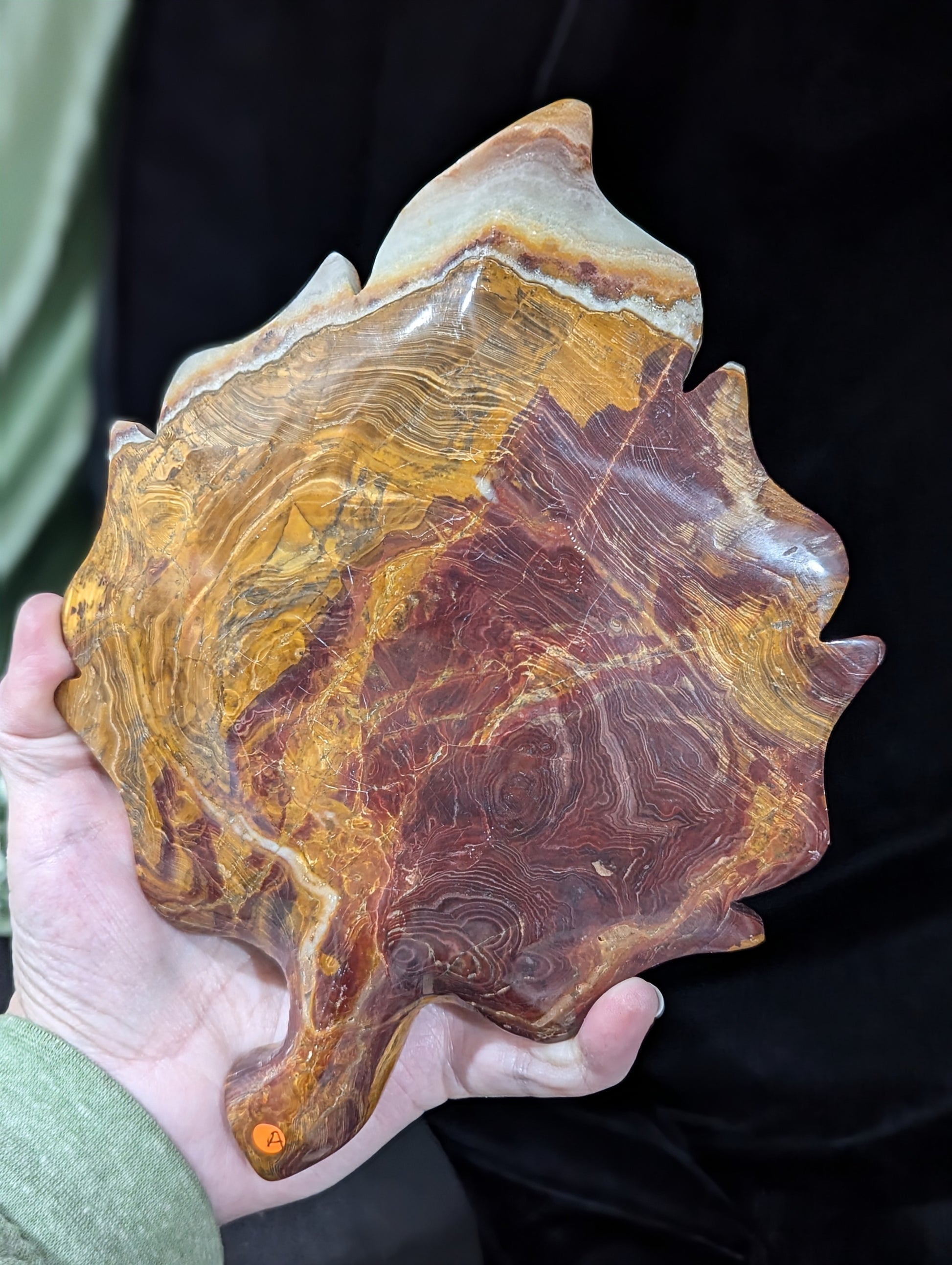 Banded Onyx Leaf Bowl