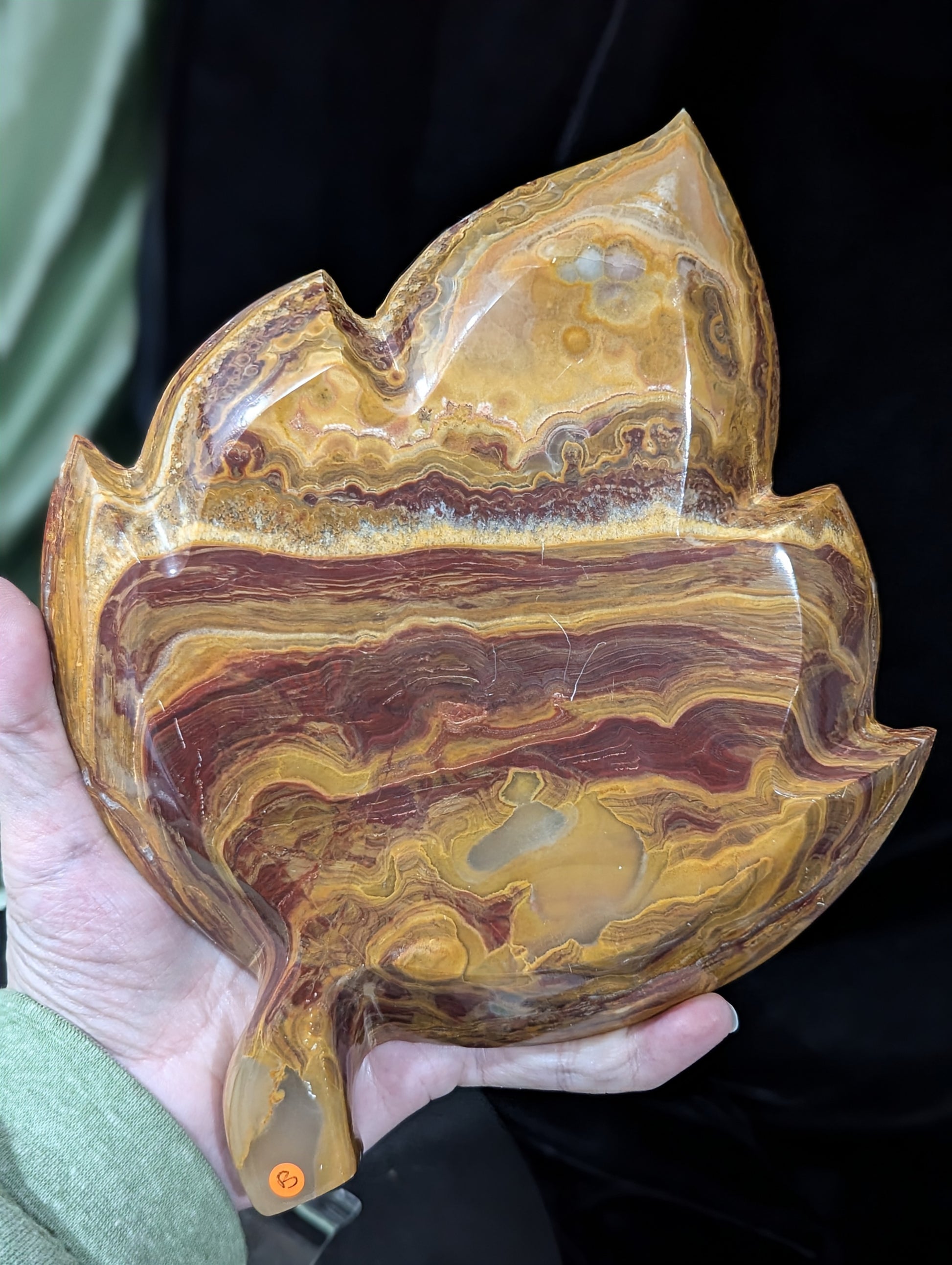 Banded Onyx Leaf Bowl