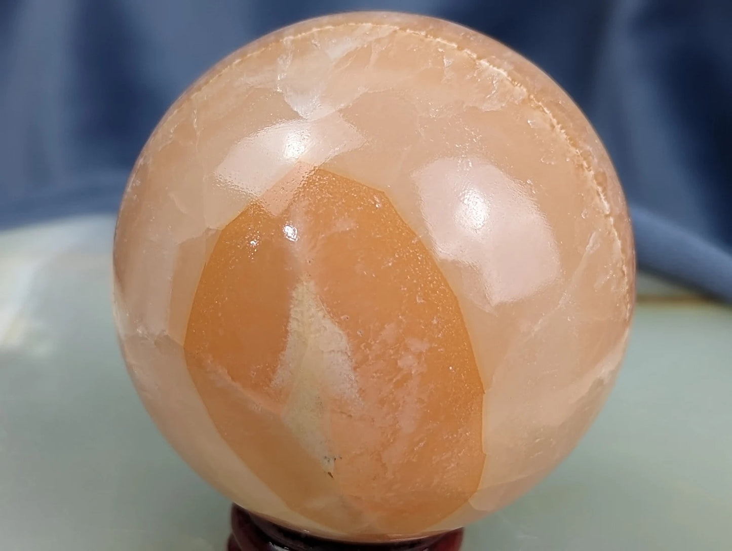 Banded Orange Calcite Sphere