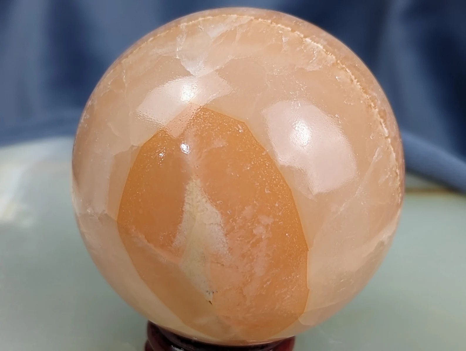 Banded Orange Calcite Sphere