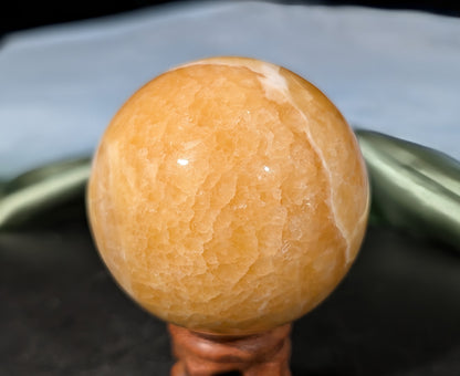 Banded Orange Calcite Sphere 2N
