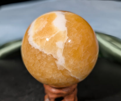 Banded Orange Calcite Sphere 2O