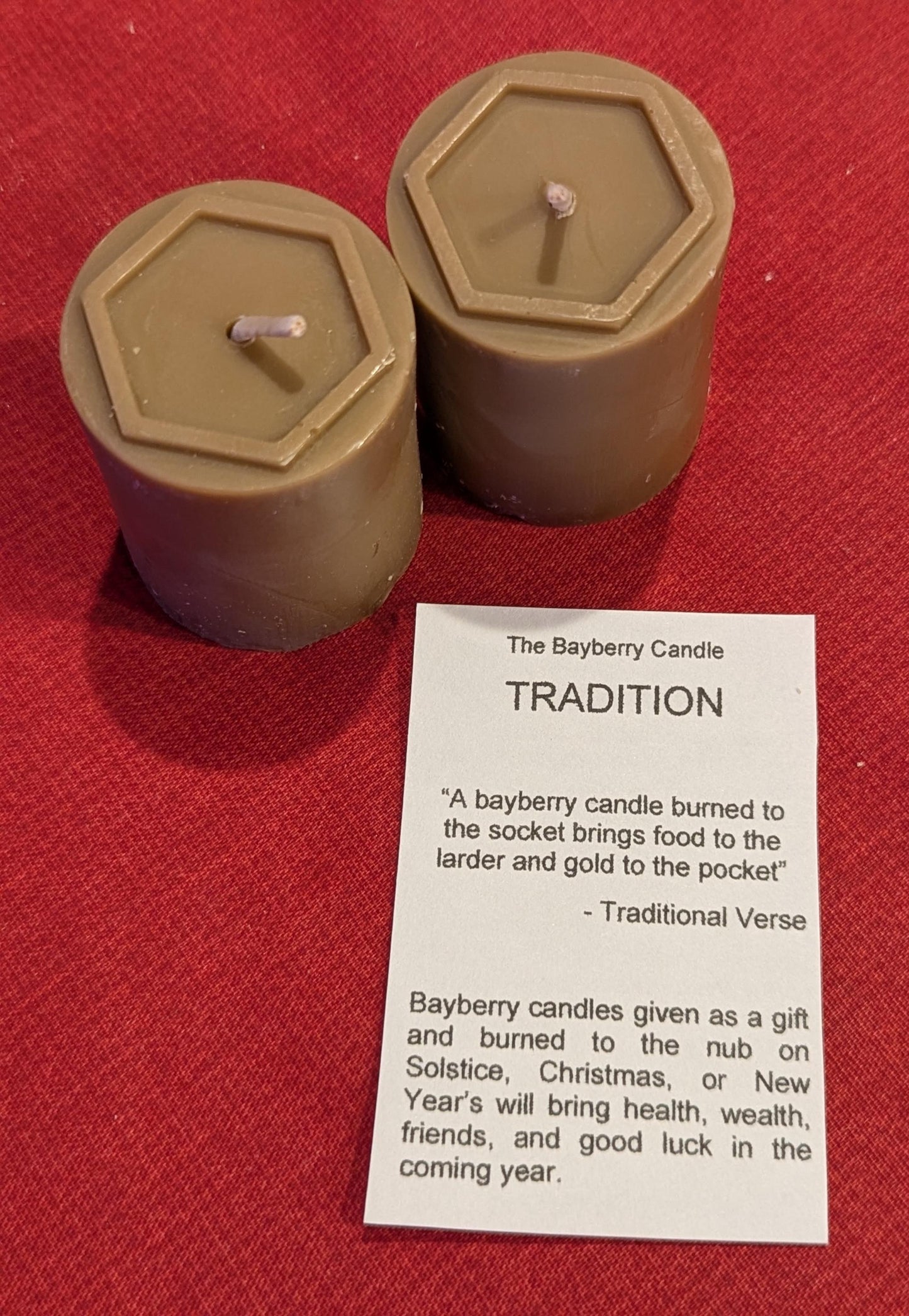 Natural Hand Dipped Bayberry Candles ~ Bayberry Wax Tapers ~ Bayberry Votive ~ Bayberry Tea Light