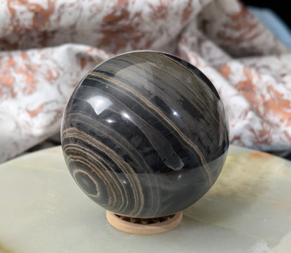 Black Banded Onyx Sphere