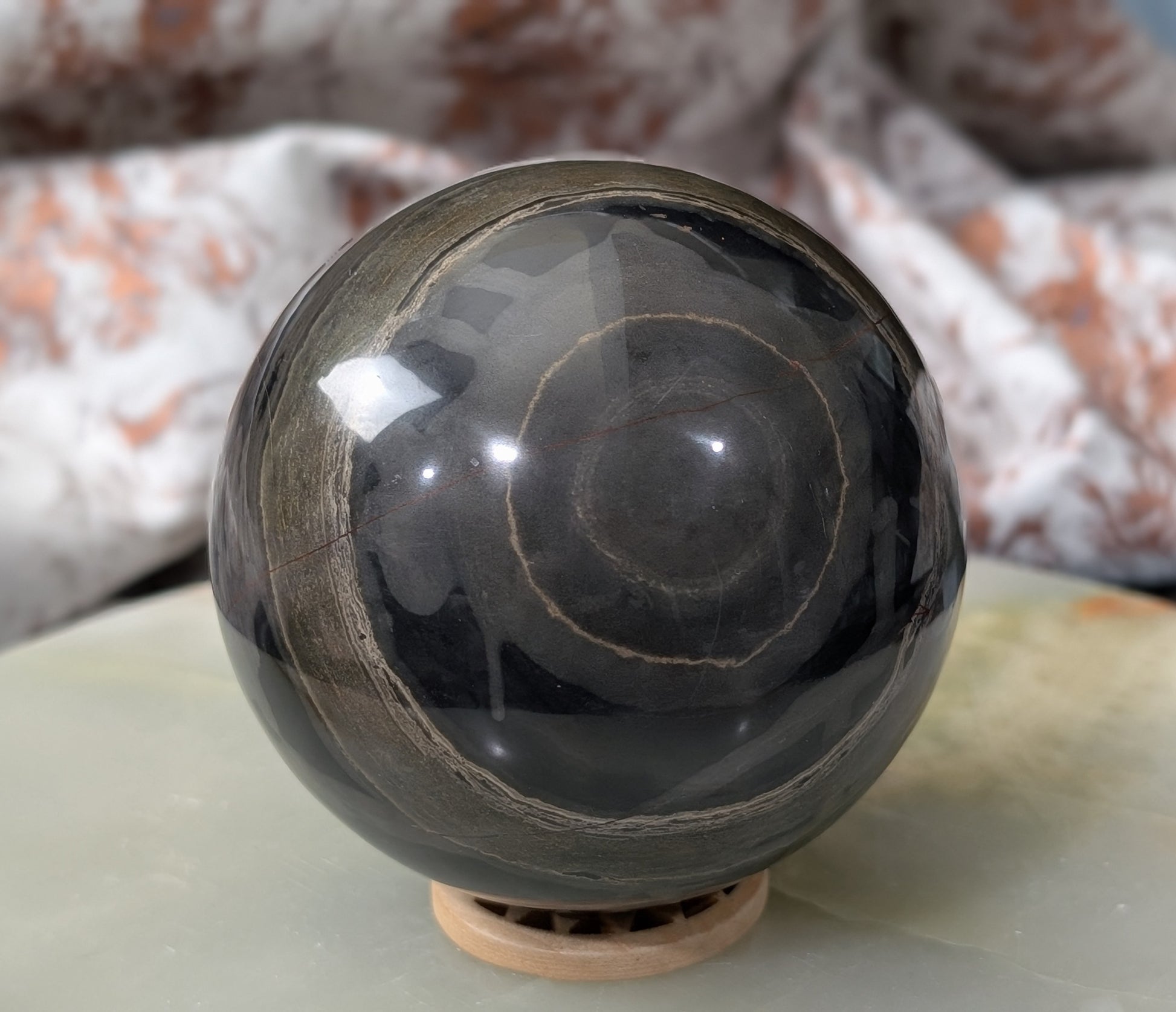 Black Banded Onyx Sphere