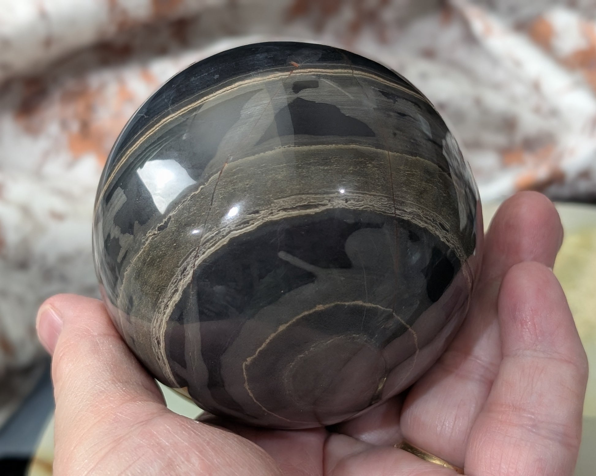 Black Banded Onyx Sphere