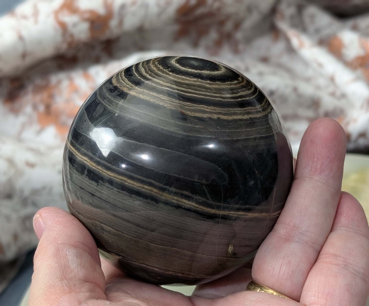 Black Banded Onyx Sphere