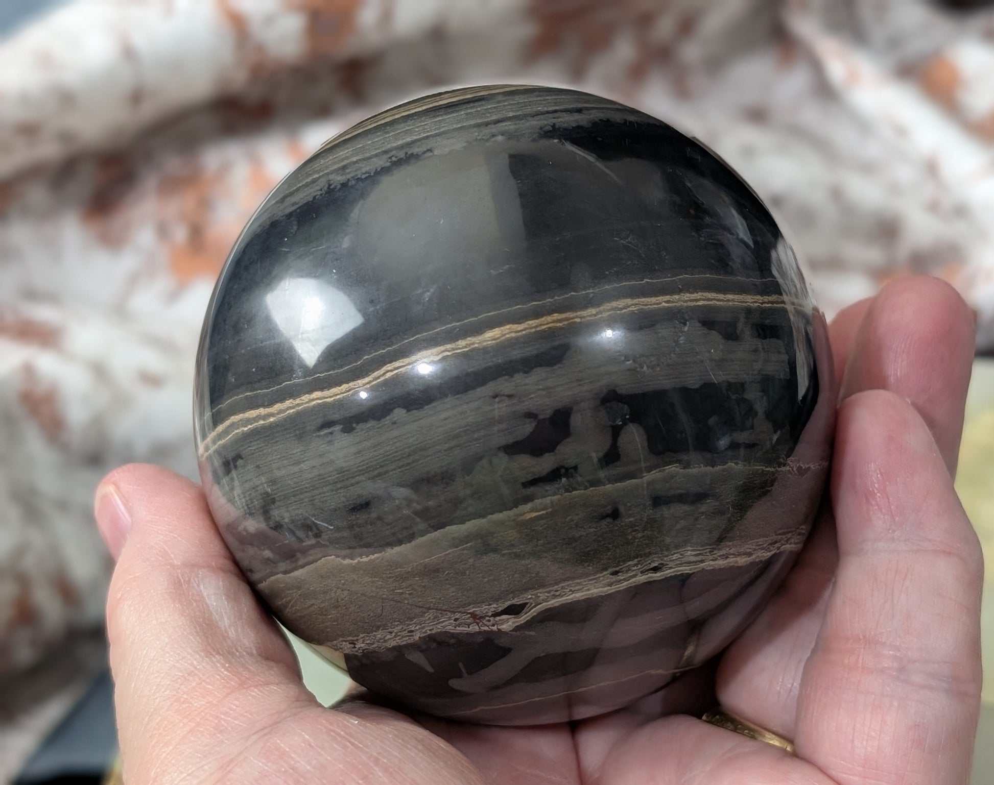 Black Banded Onyx Sphere