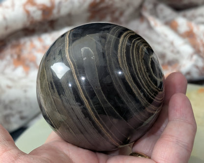 Black Banded Onyx Sphere