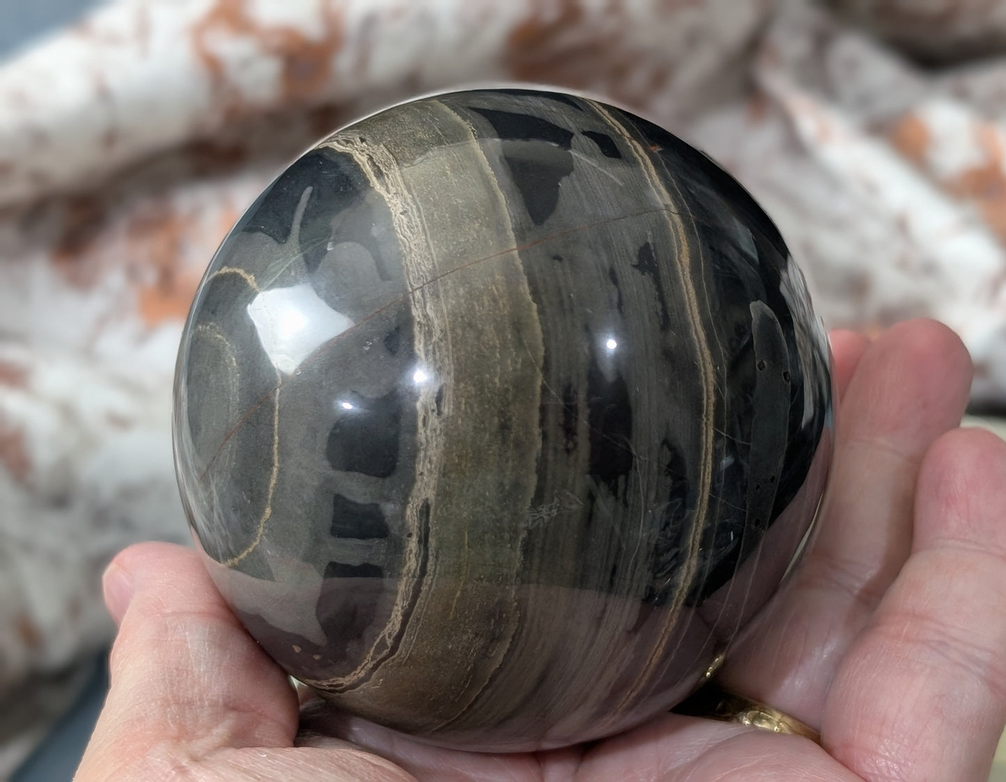 Black Banded Onyx Sphere