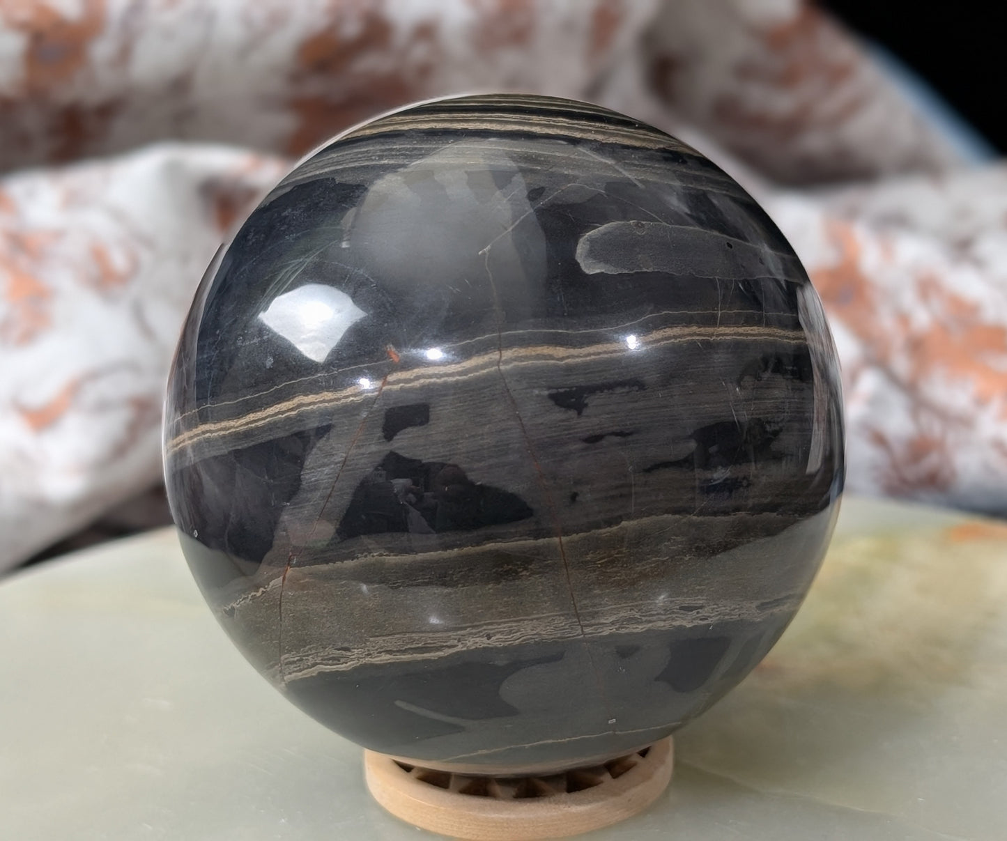 Black Banded Onyx Sphere