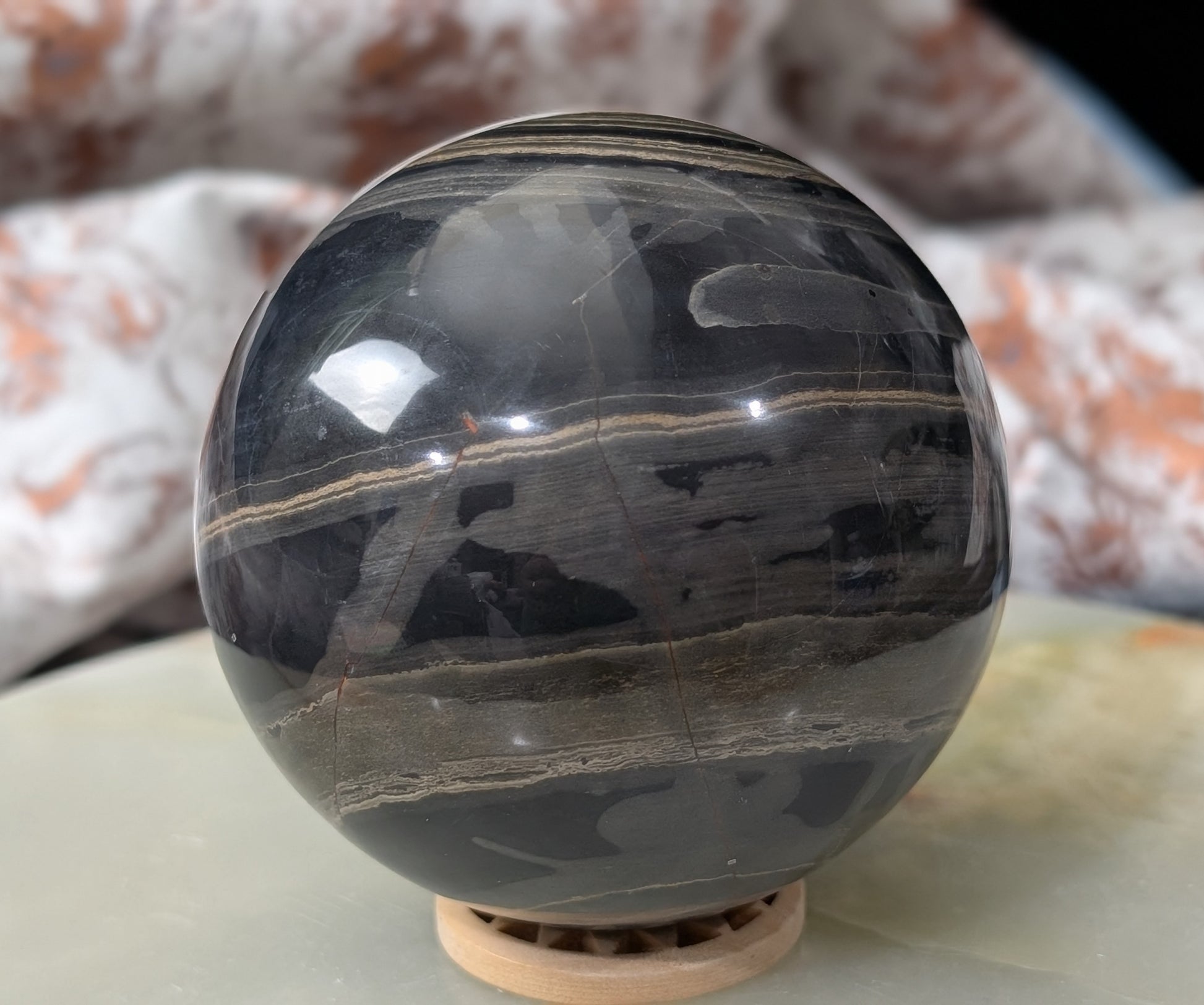 Black Banded Onyx Sphere