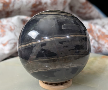 Black Banded Onyx Sphere