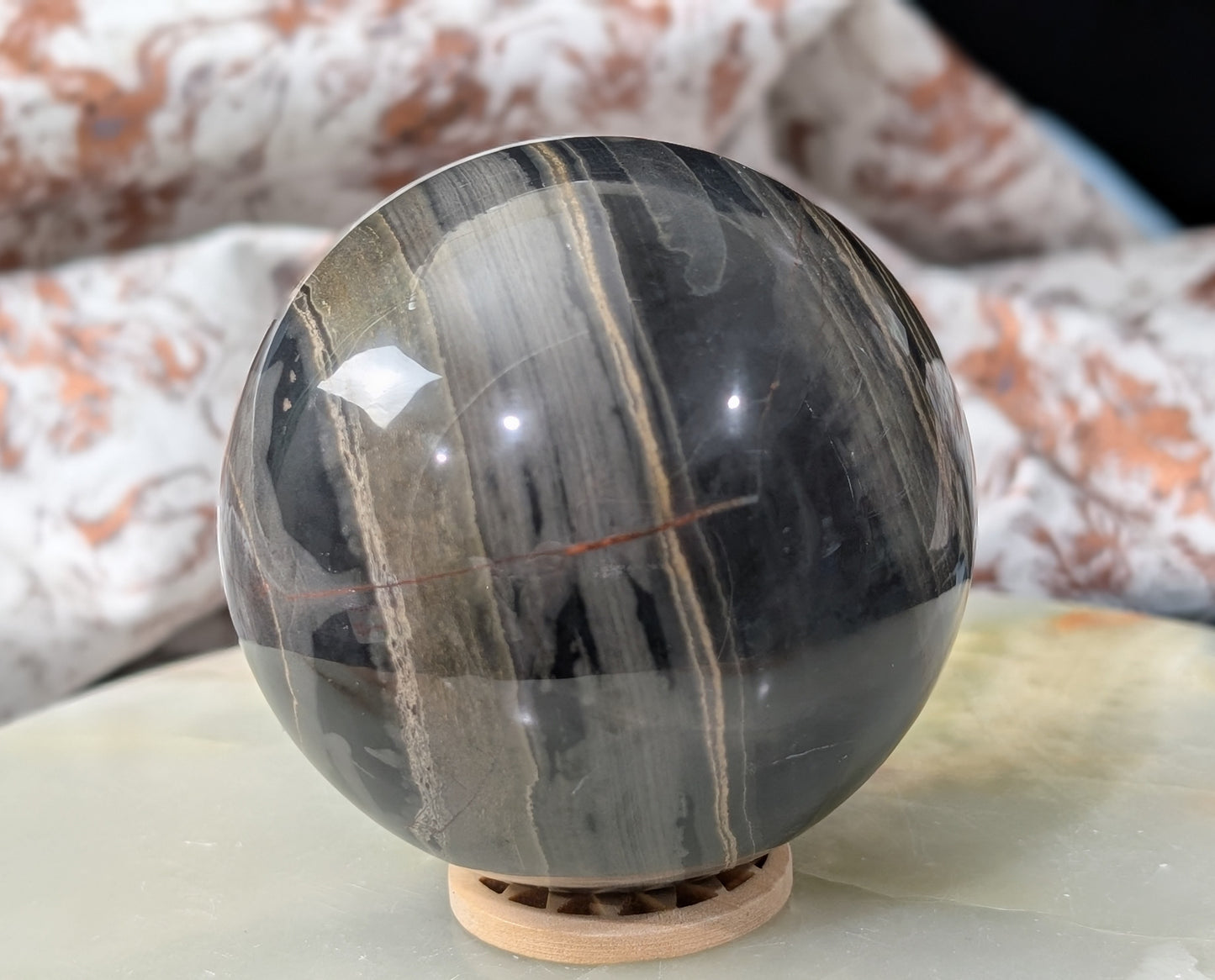 Black Banded Onyx Sphere