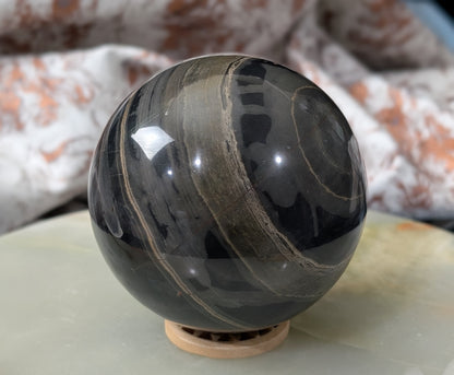 Black Banded Onyx Sphere