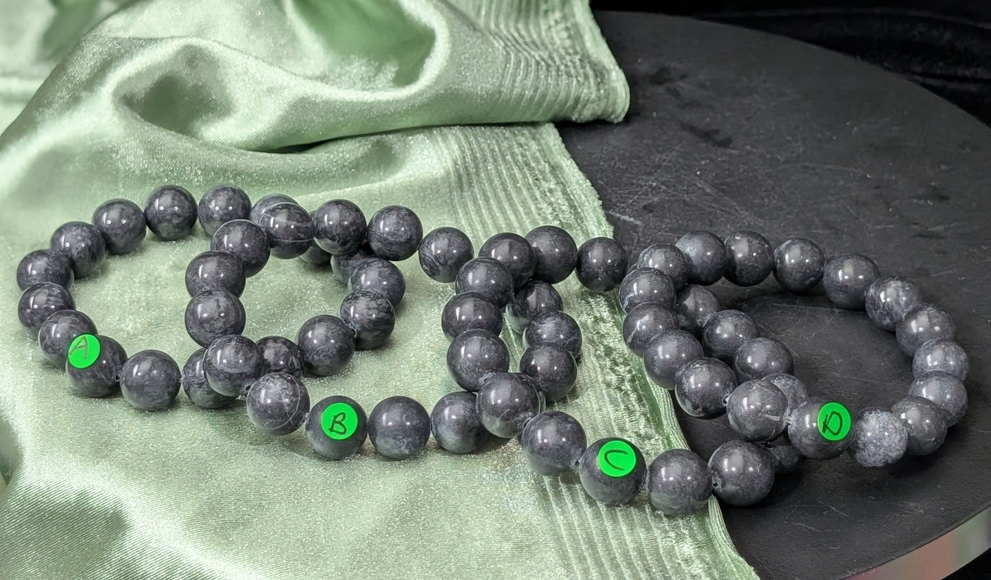 Black Jade Bead Stretch Bracelets