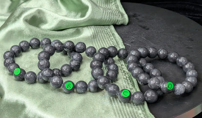 Black Jade Bead Stretch Bracelets