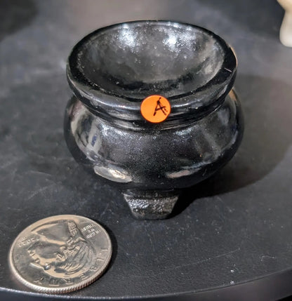 Black Jade Cauldron Sphere Holder
