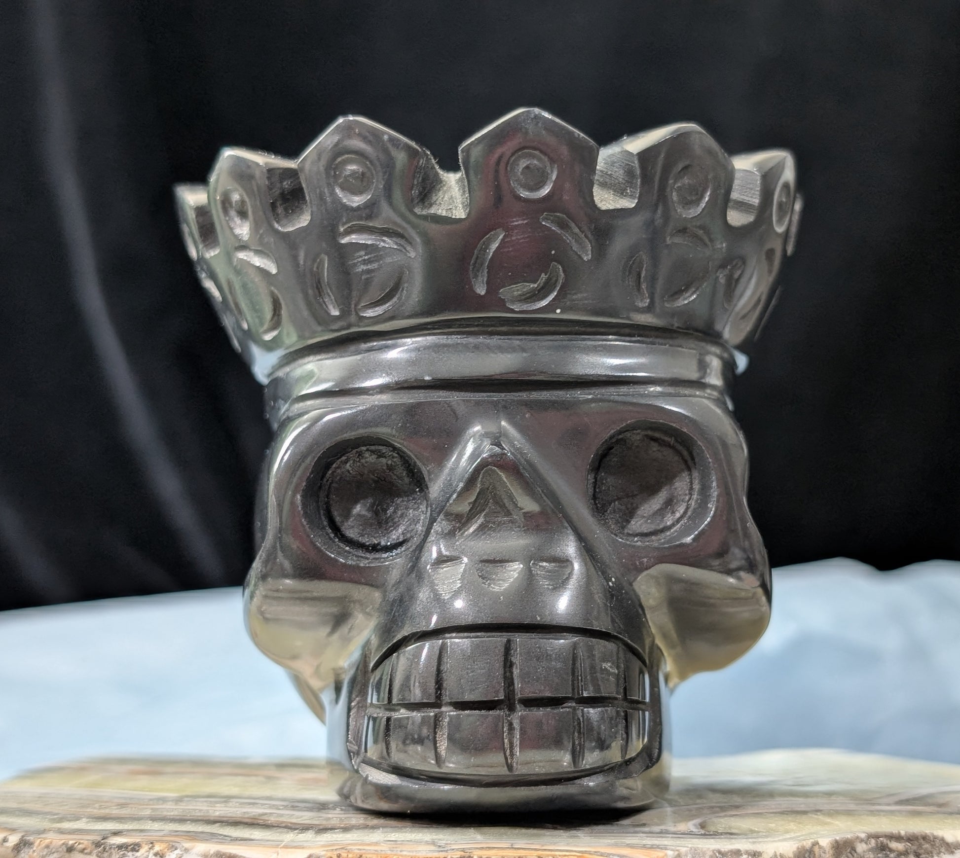 Black Jade Crowned Skull