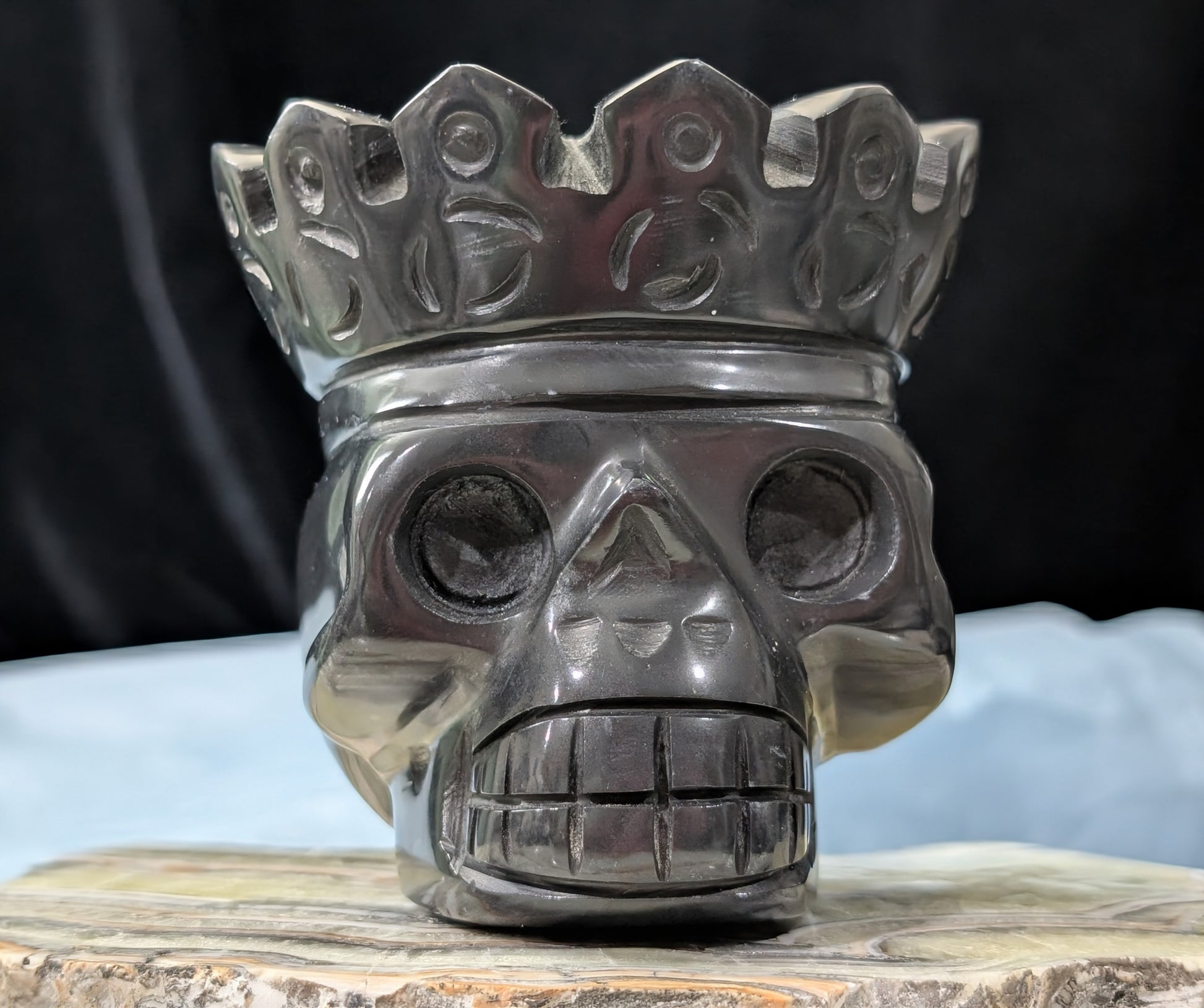 Black Jade Crowned Skull