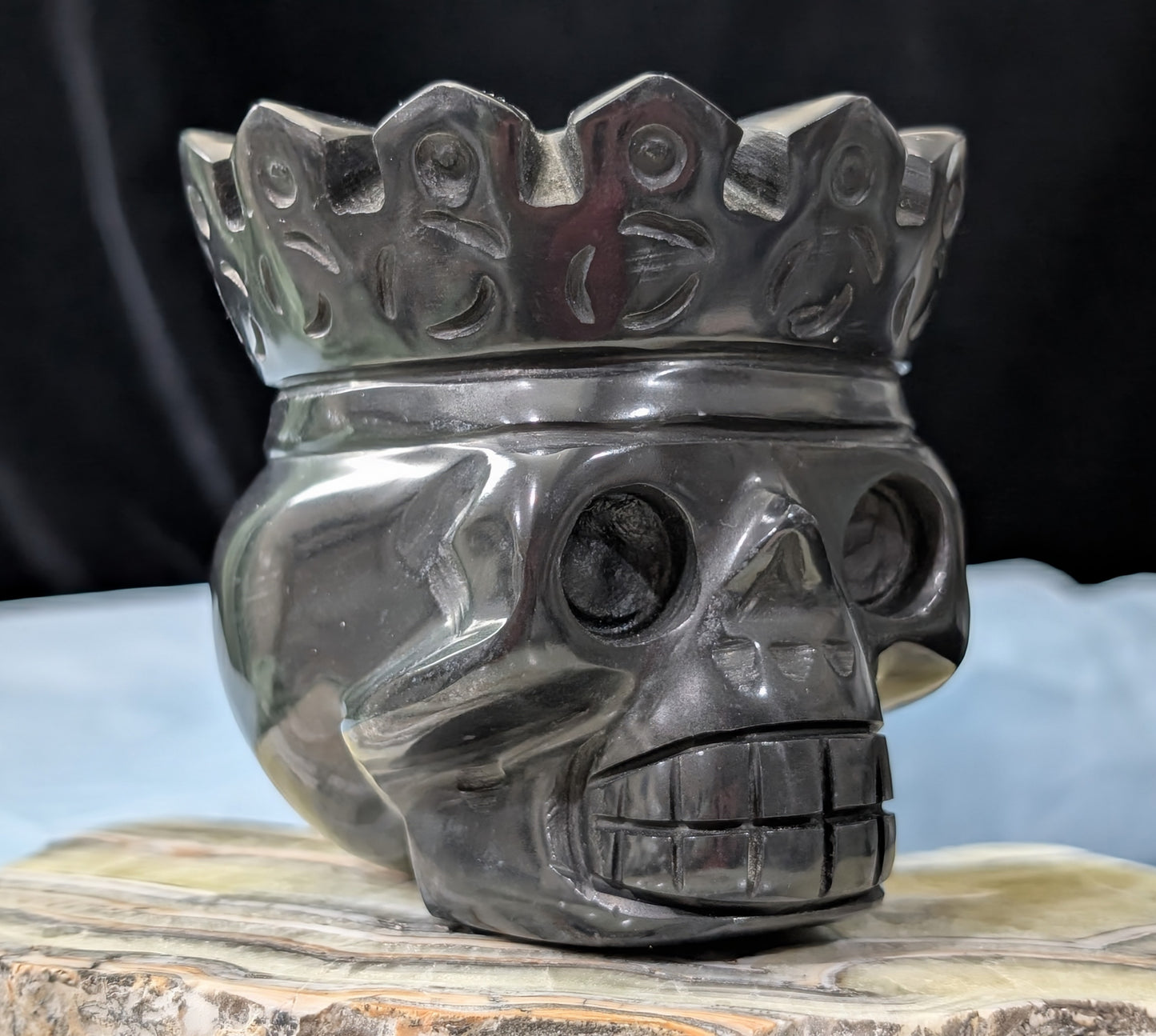 Black Jade Crowned Skull