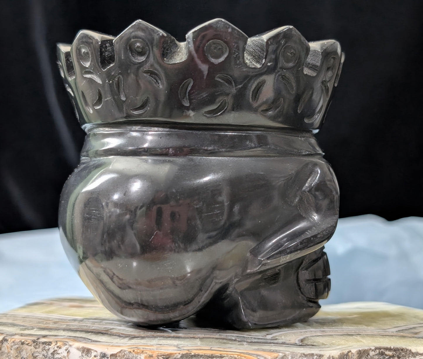 Black Jade Crowned Skull