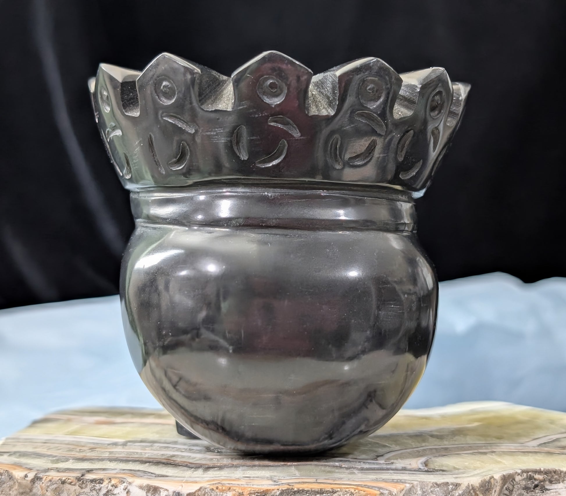 Black Jade Crowned Skull