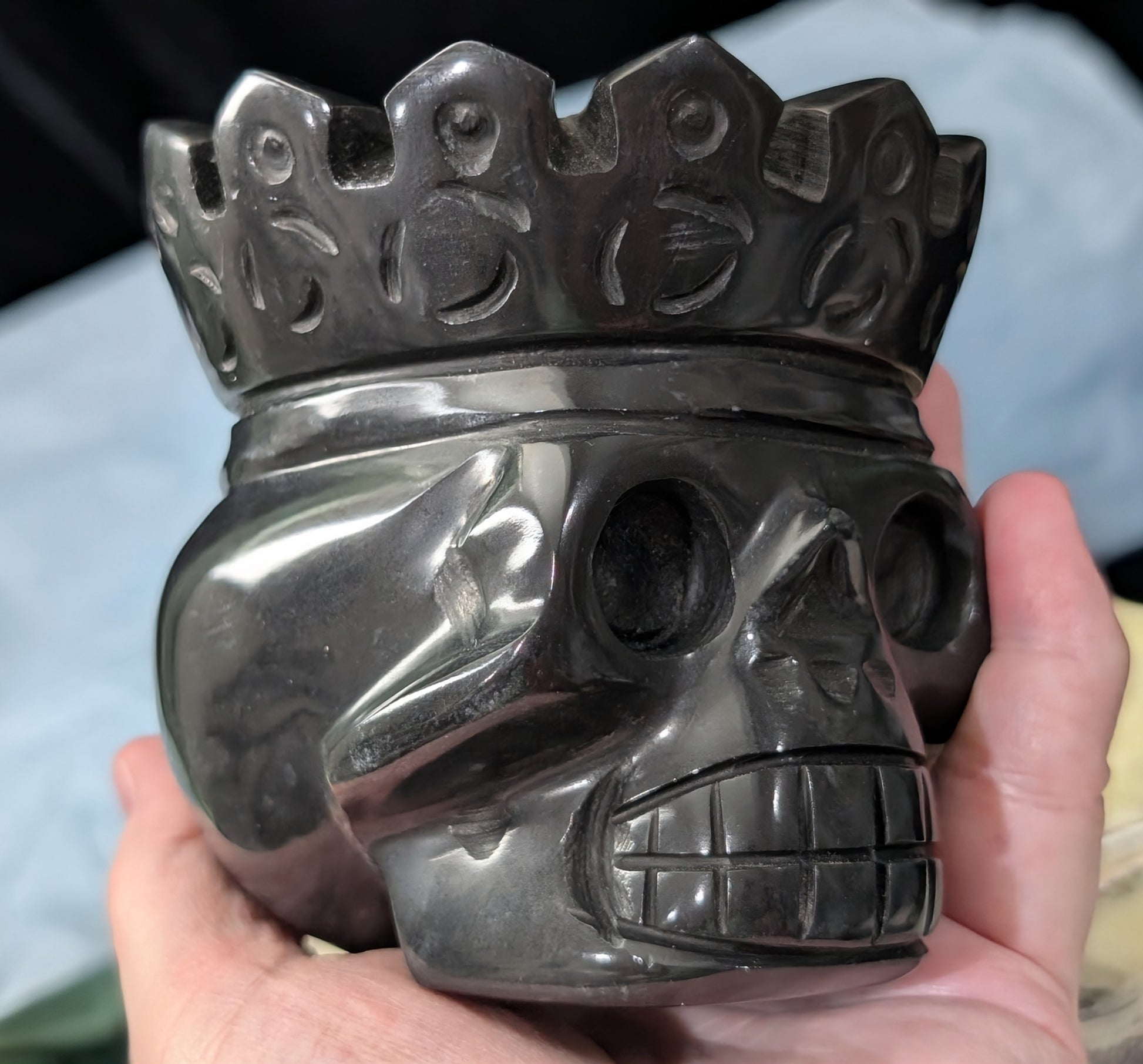 Black Jade Crowned Skull