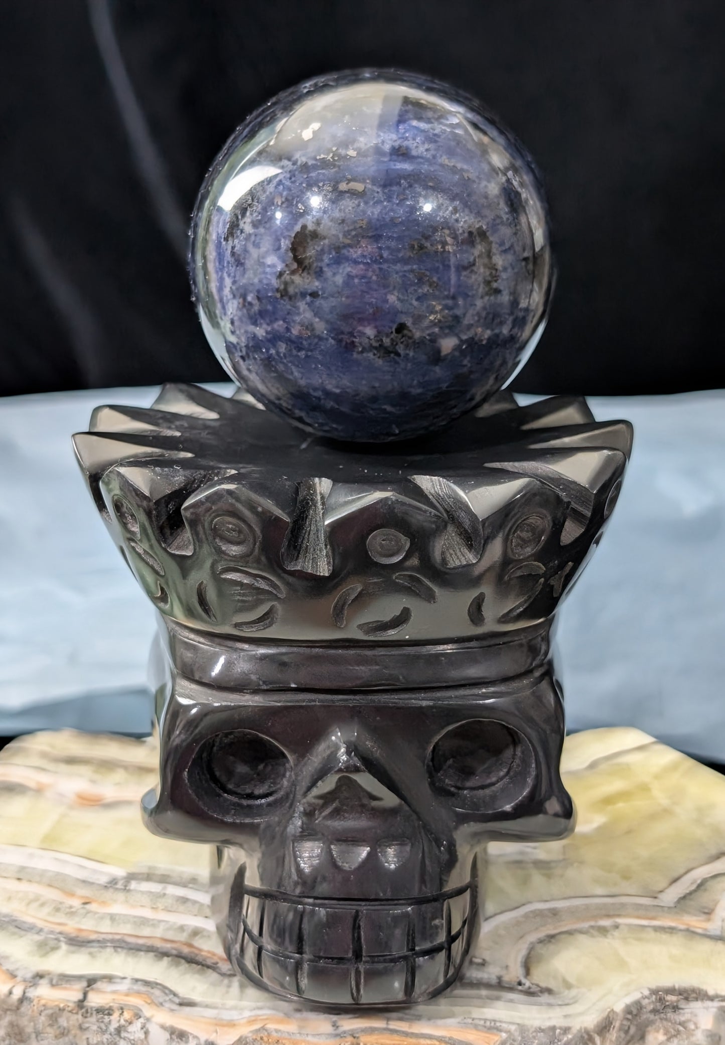Black Jade Crowned Skull