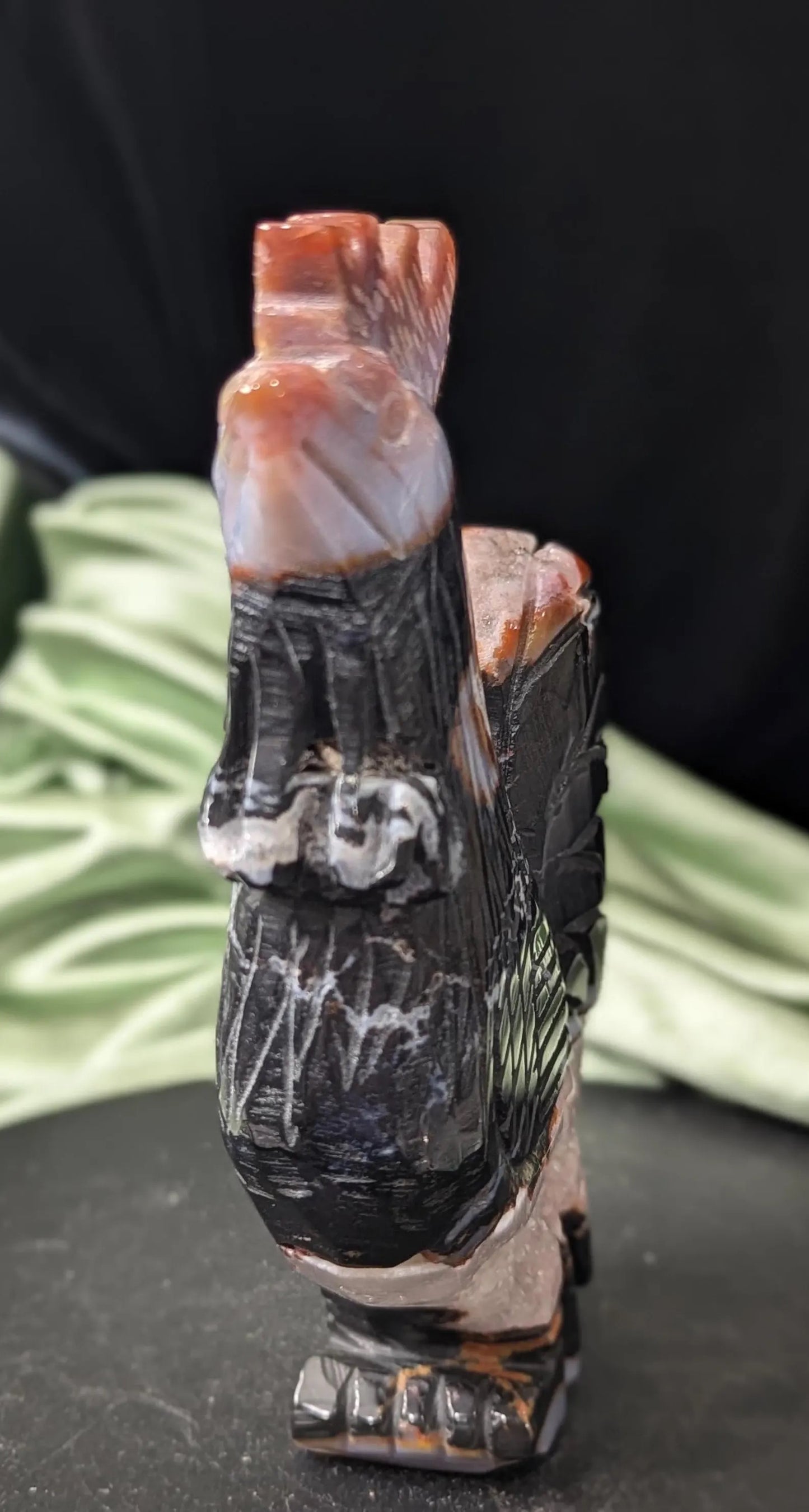 Hand Carved Crystal Rooster Figurine