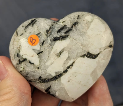 Black Tourmaline in Smoky Quartz Heart