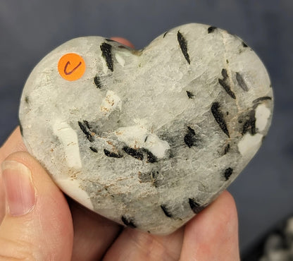 Black Tourmaline in Smoky Quartz Heart