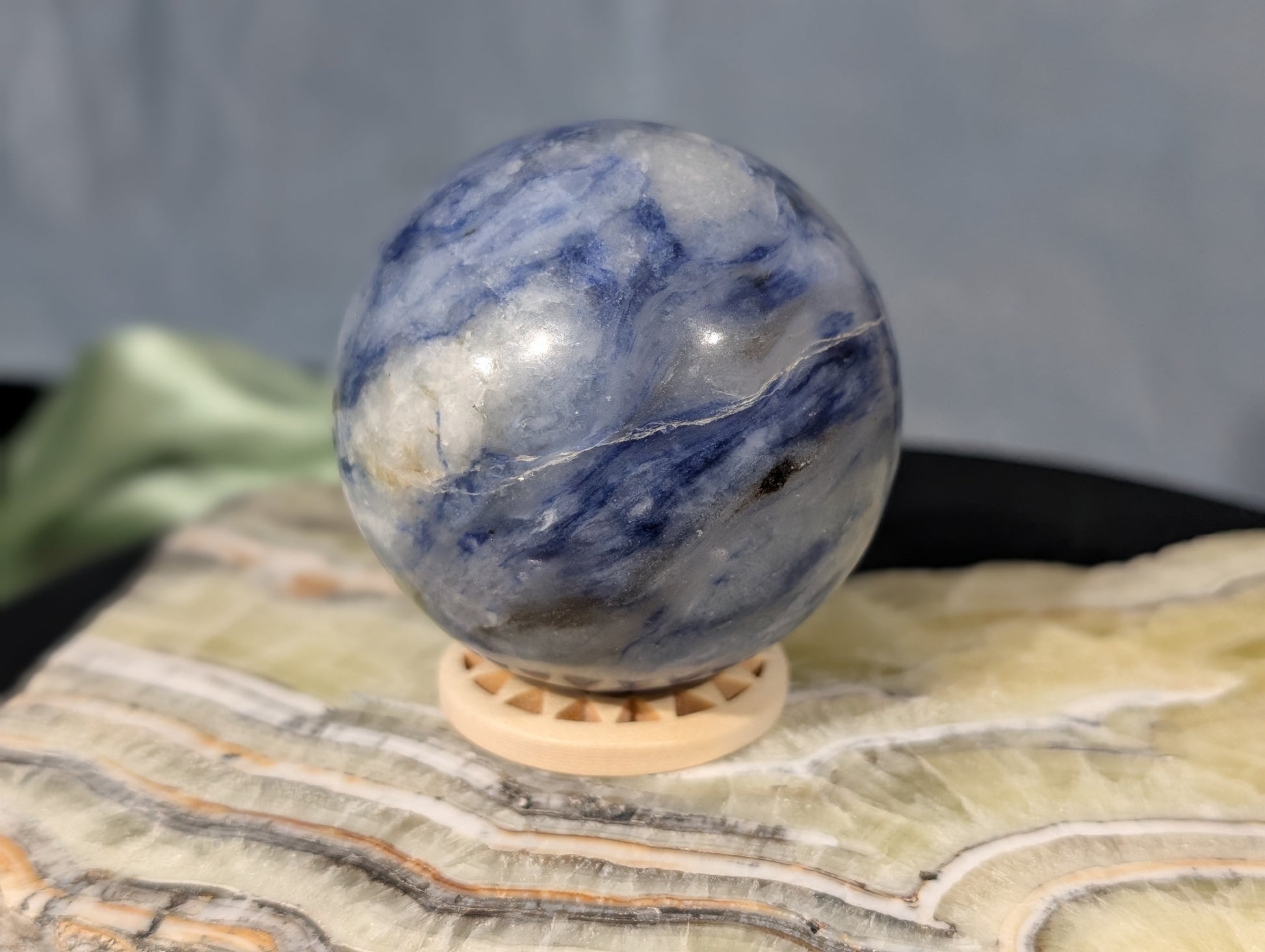 Blue Afghanite Sphere