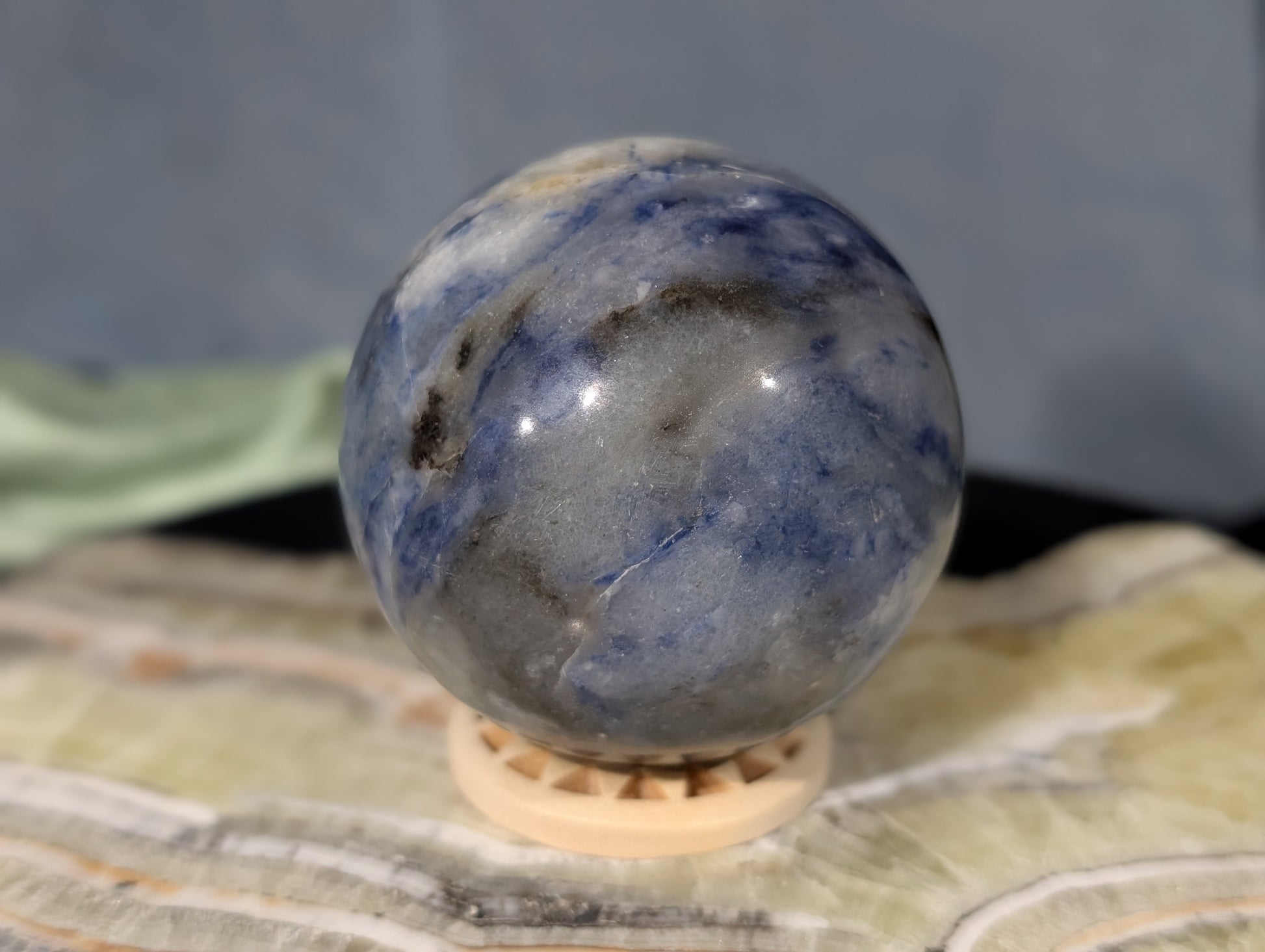 Blue Afghanite Sphere