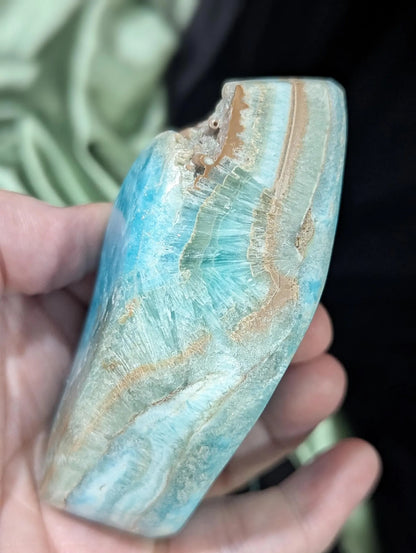 Blue Aragonite with Smithsonite Freeform