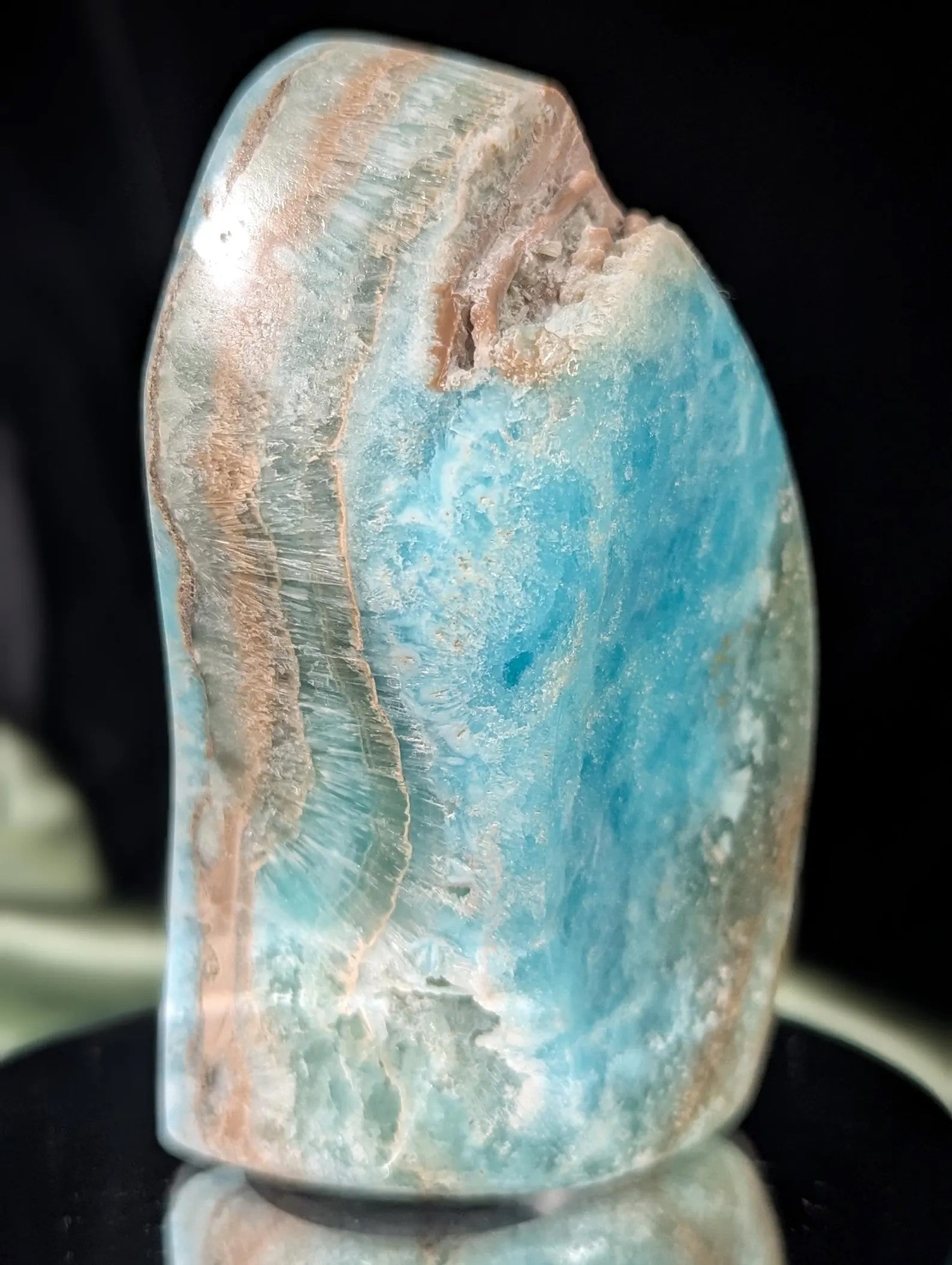 Blue Aragonite with Smithsonite Freeform